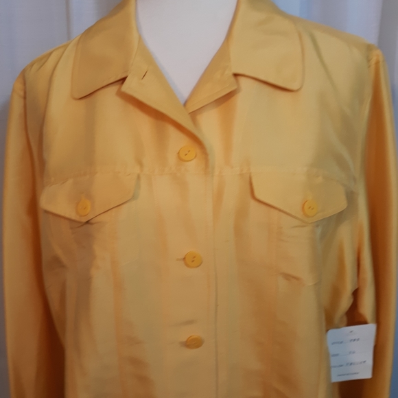 Transitions silk button down top shirt sz XL - Picture 2 of 4